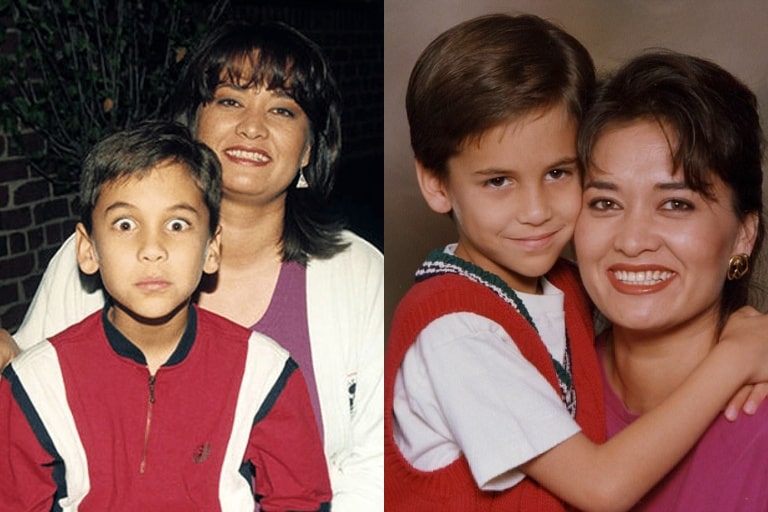 Childhood Jonathan with mom Katherine Berkery 