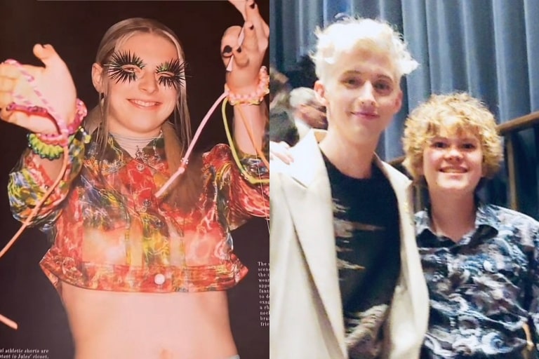 euphorias hunter schaeffer isaiah stannard photo with famous queer artist troye sivan