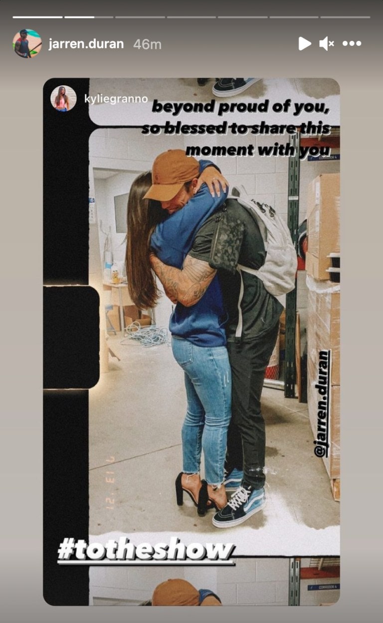 jarren duran hugged kylie granno