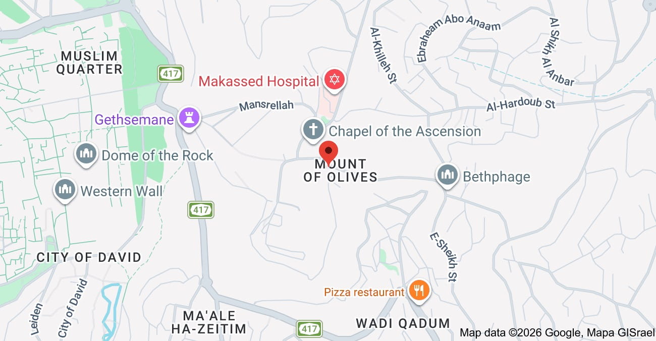the location of mount of olive